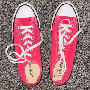 Converse Women's Bright Pink Lace-Up Sneakers